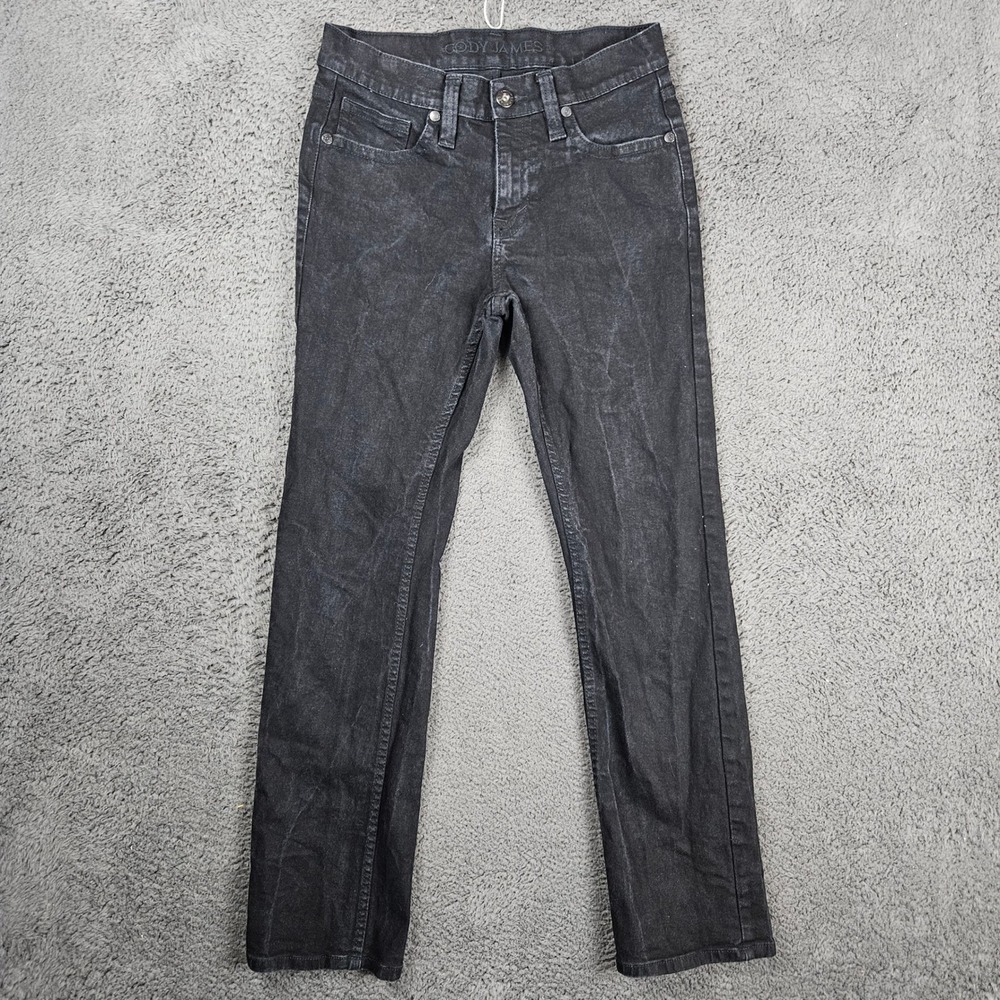 Cody James Mens Black Straight Leg Stretch Denim Jeans‎ 30x32 Slim Straight